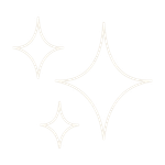 Three white star-shaped sparkles of different sizes on a black background.