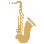 Saxophone with mouthpiece attached and mouthpiece cap