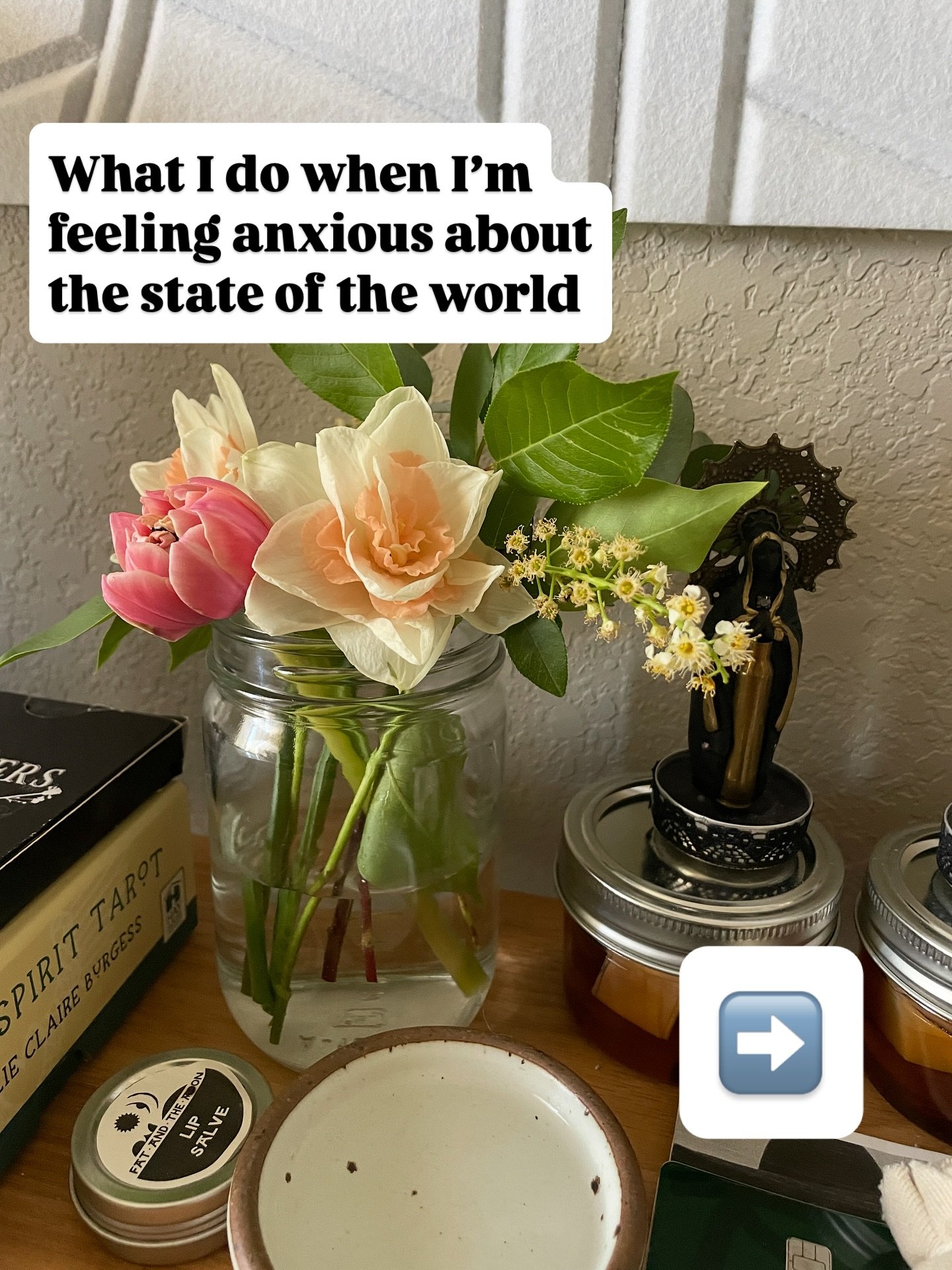 In other words,

I find a lot of guidance and comfort from the natural world and my ancestors.

So when anxiety shows up, I don&rsquo;t guilt myself for feeling that way, but I *do* tune in. 

Save this for the next time you need some ideas for how t