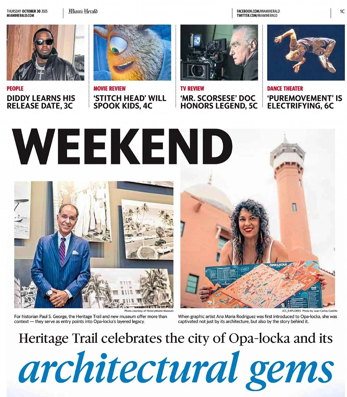 We can’t stop smiling thanks to the special Opa-locka feature @artburstmiami_  published, which was picked up by @wlrn and @miamiherald , AND just today ran in the print edition of the Herald in their WEEKEND section.  Pick up your copy today!