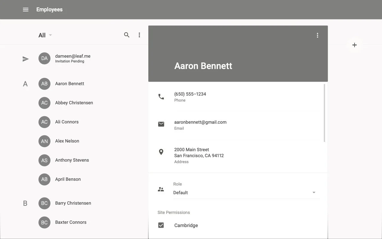Screenshot of a tablet app low-fi mockup