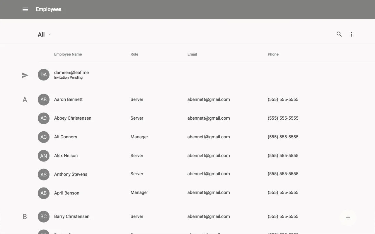 Screenshot of a tablet app low-fi mockup