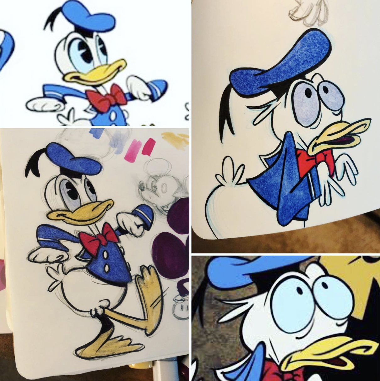 Sketches of Donald Duck