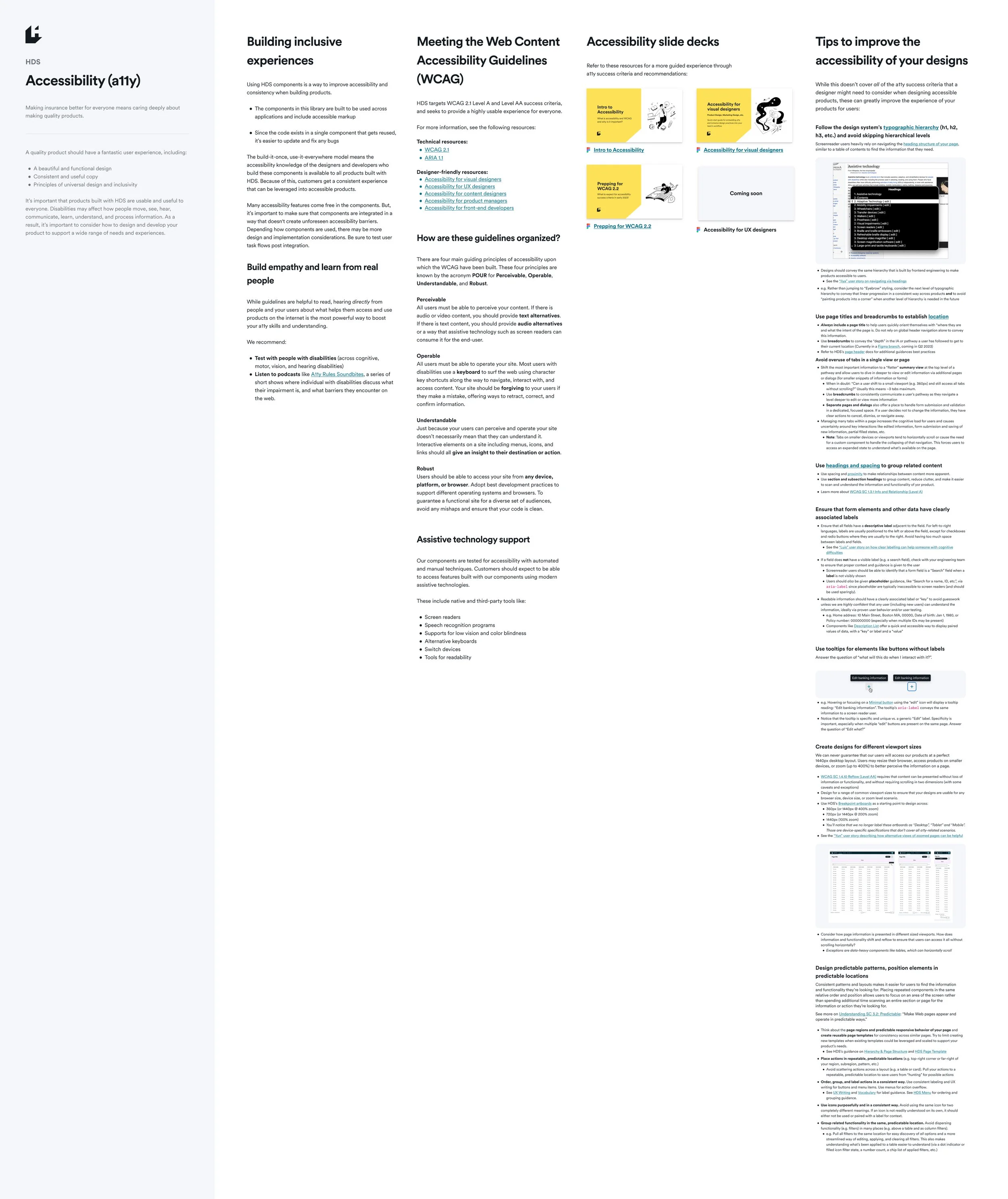 Screenshot of a11y documentation in Figma