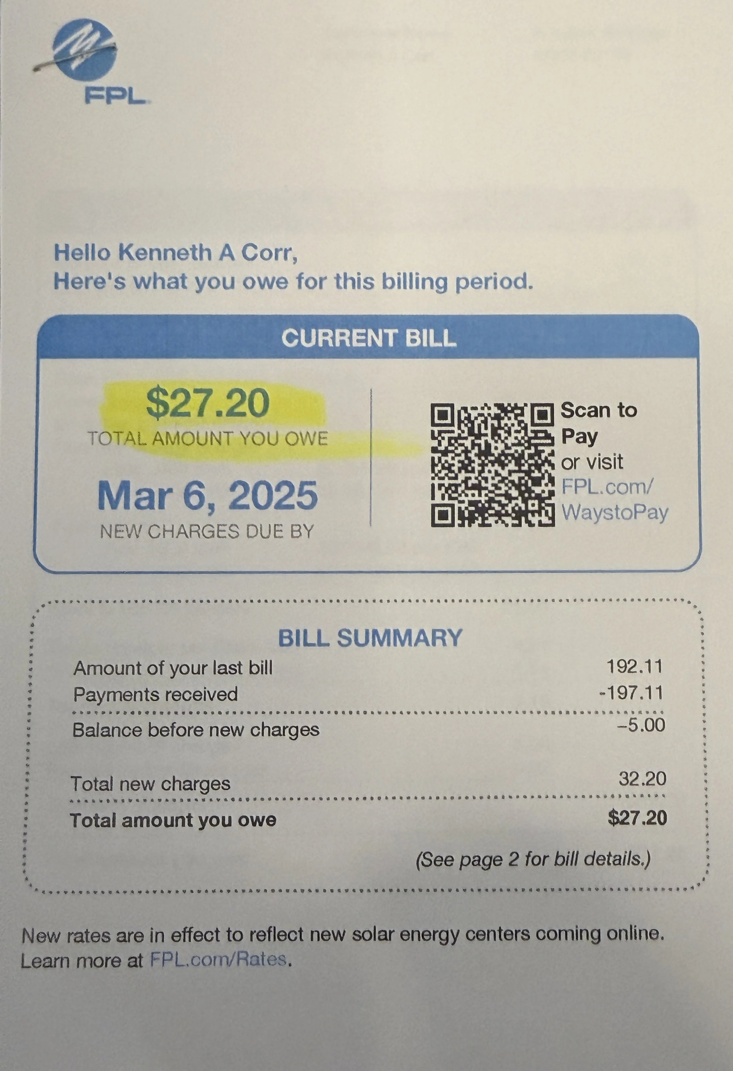 Electric bill after getting solar