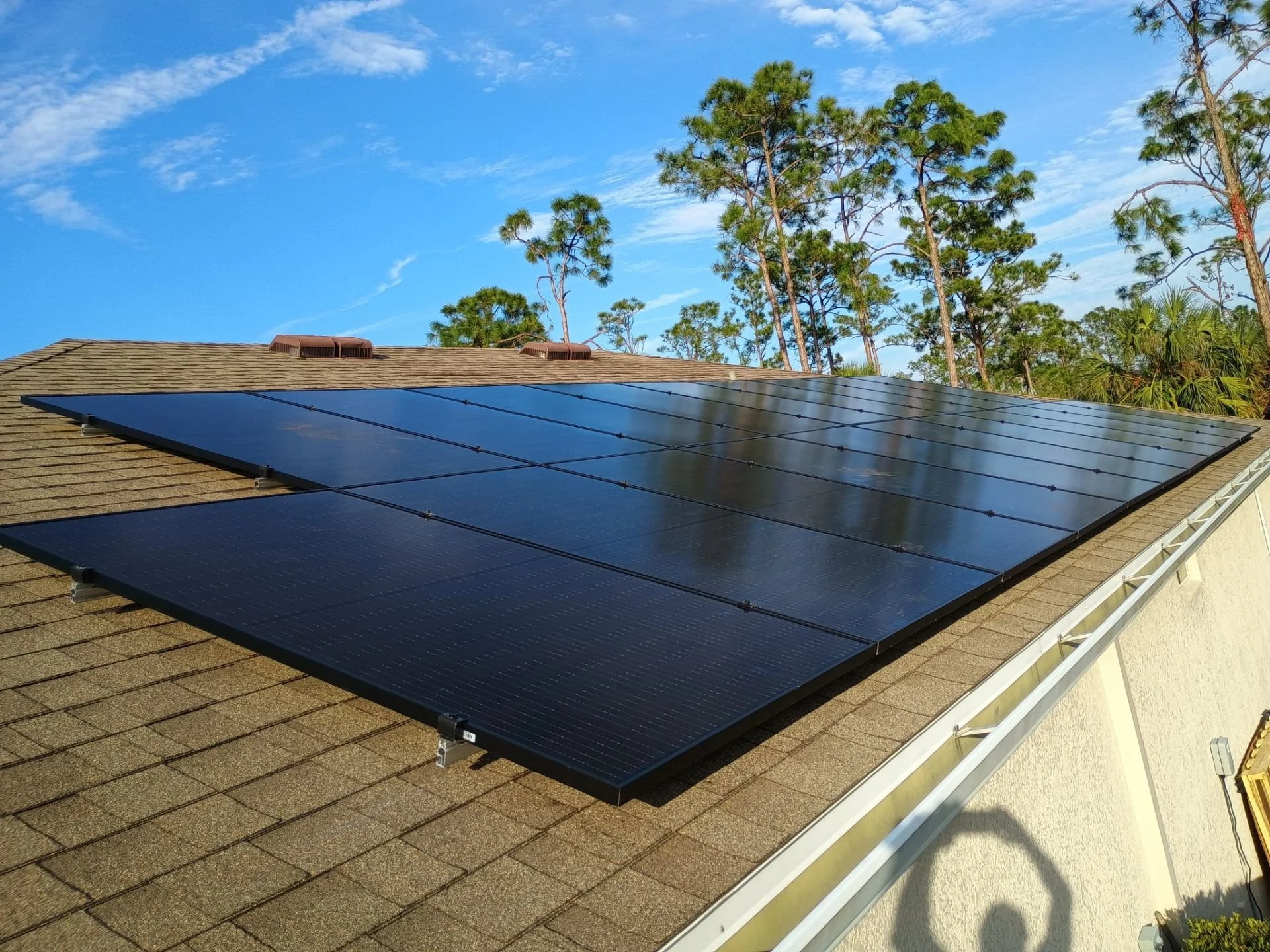 Residential solar on shingle roof in Naples FL