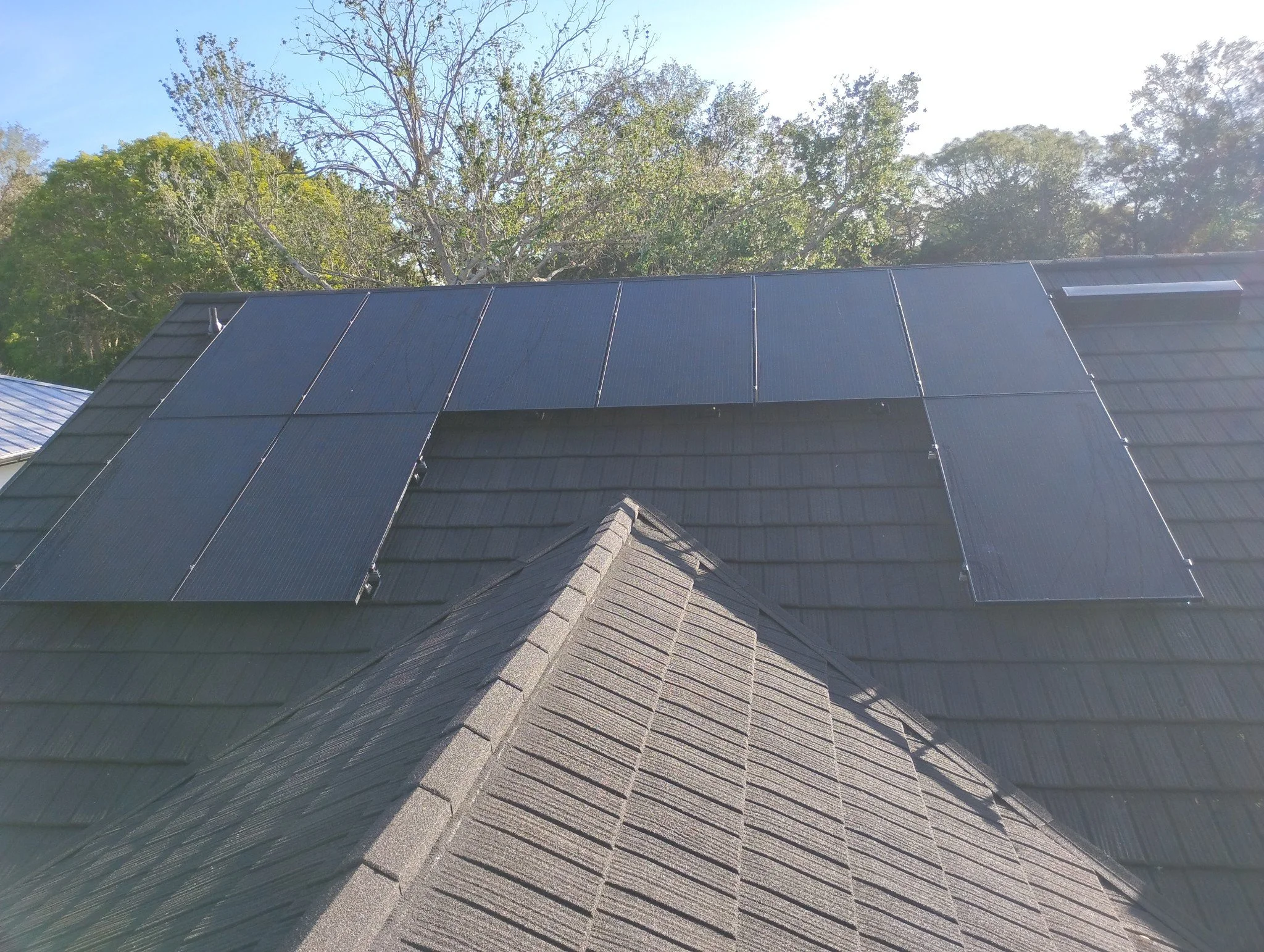 Solar Panels on metal roof in Cape Coral FL