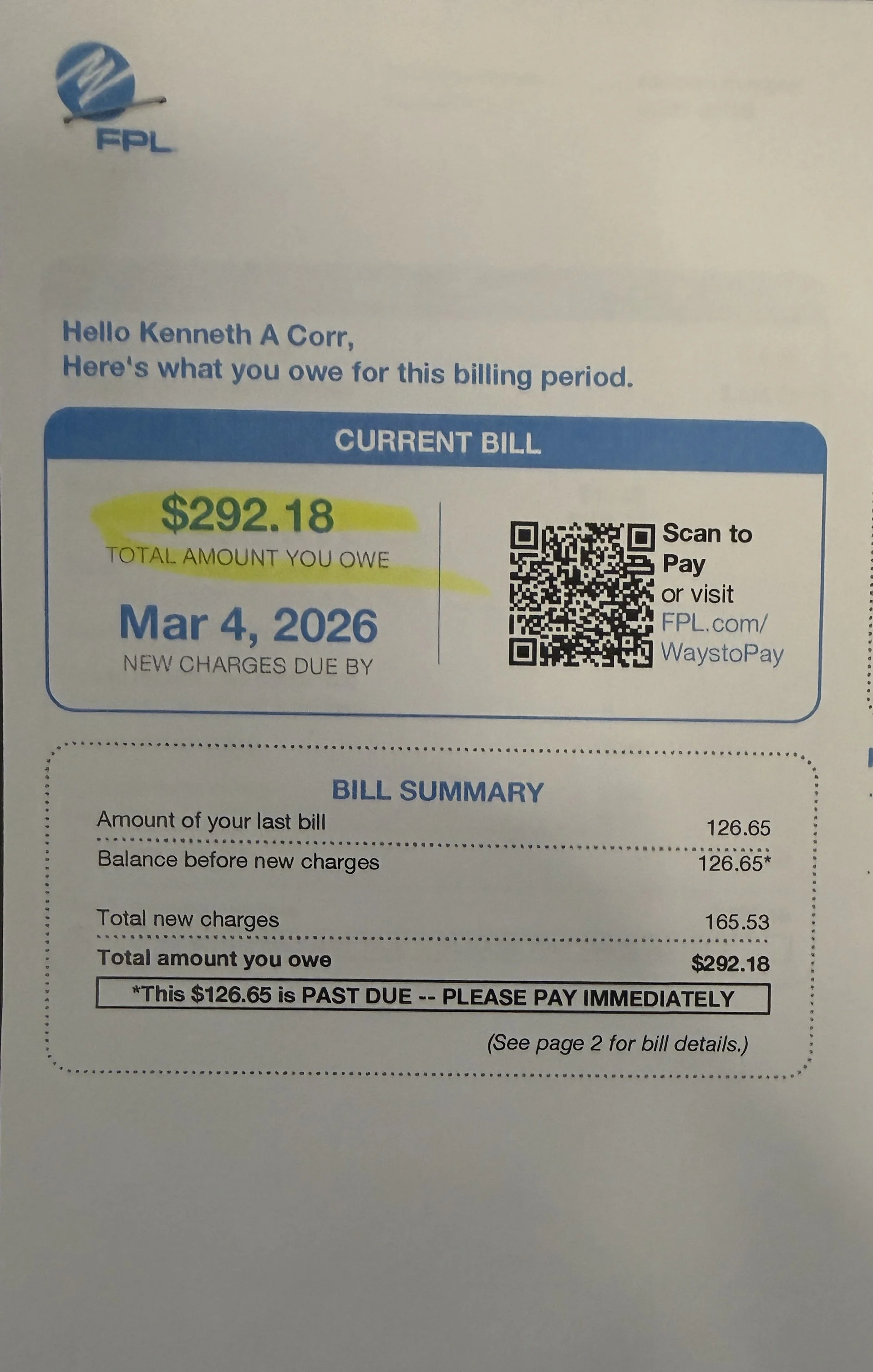 Electric bill without solar