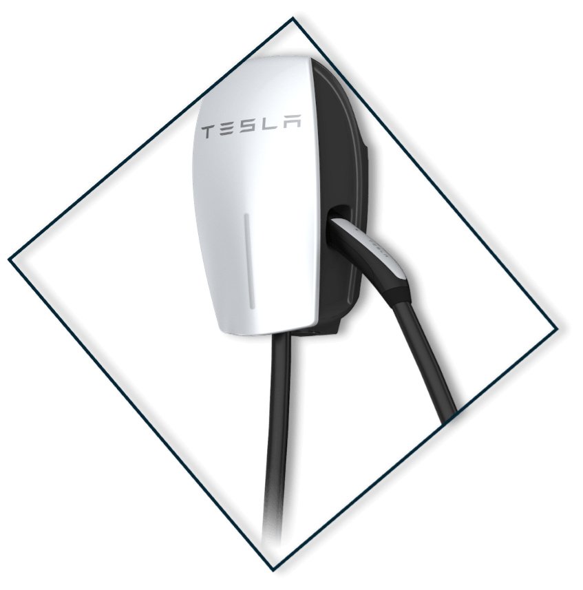 Tesla wall connector EV charger installation for home electric vehicle charging in Southwest Florida