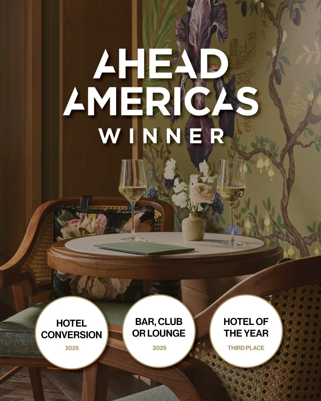 Awarded for its &ldquo;stunning all-around&rdquo; quality and &ldquo;layered, sophisticated, and fun design,&rdquo; we&rsquo;re thrilled to share that Cleveland&rsquo;s Fidelity Hotel has won two AHEAD Awards&mdash;Hotel Conversion and Club, Bar or L