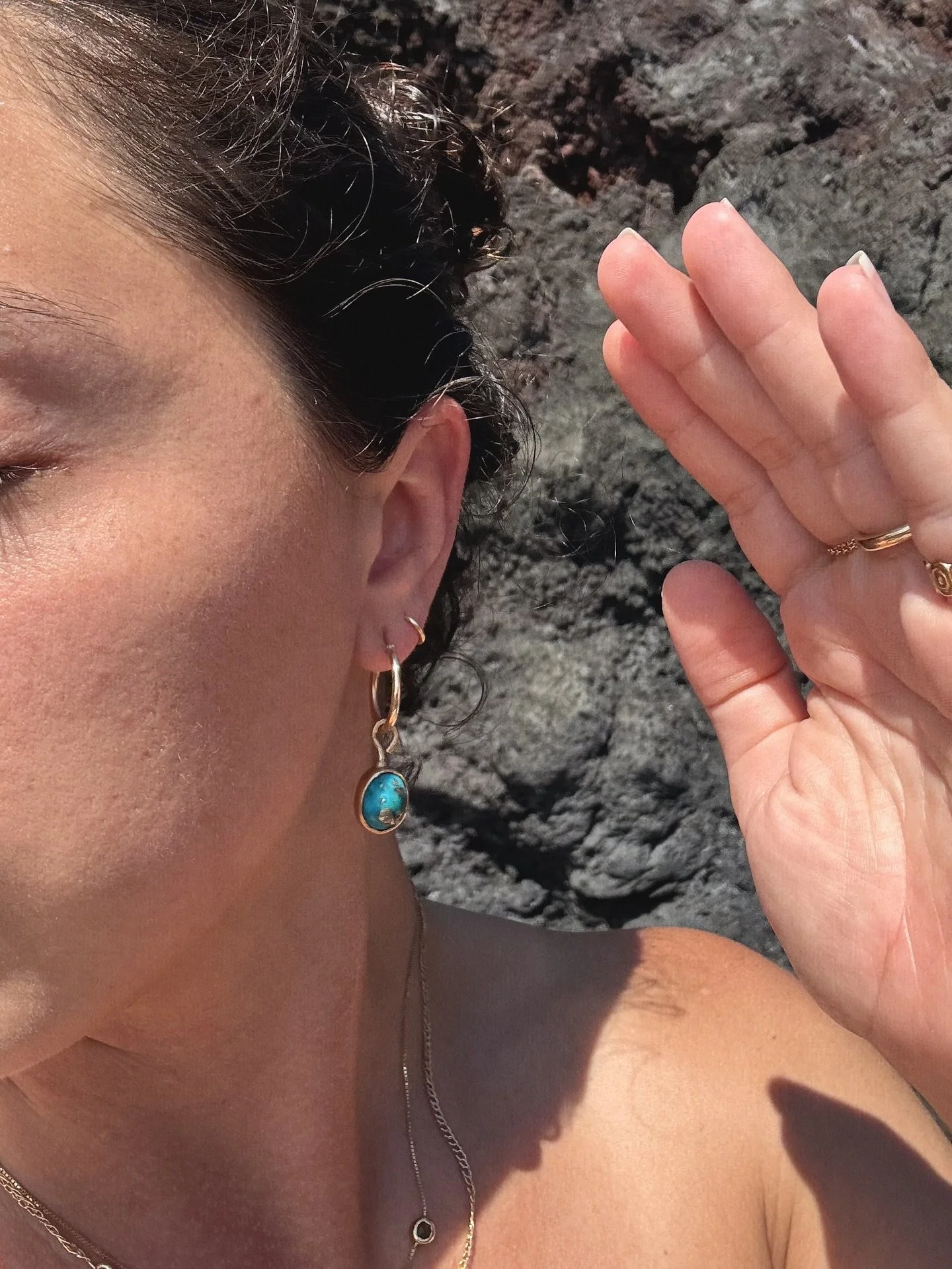 Love traveling with 1 of 1 jewels because when they become yours you know they&rsquo;ve been dipped in sacred waters or temporarily buried in volcanic earth under a full moon on the eve of an eruption. Standard practices, obviously &bull;&bull;&bull;