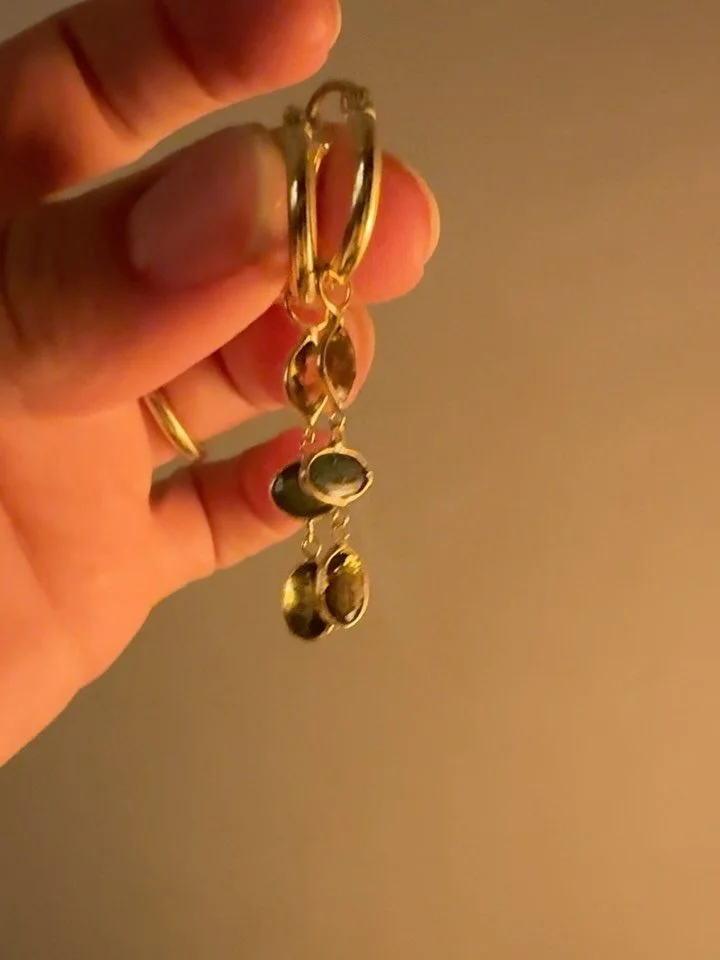 Really just wanted to show the earrings in the first slide - earthy sapphire, tourmaline and emerald drops I made for my sister on some beaut simple gold hoops she can wear with the charms or without. Not sure what I&rsquo;ll call this design yet but