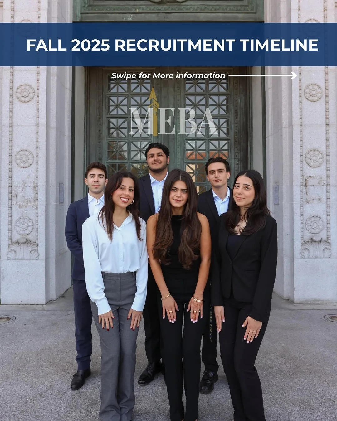 It’s that time of year again…MEBA recruitment is officially here!! Come to our info sessions & sign up for coffee chats to learn more about MEBA and our members!