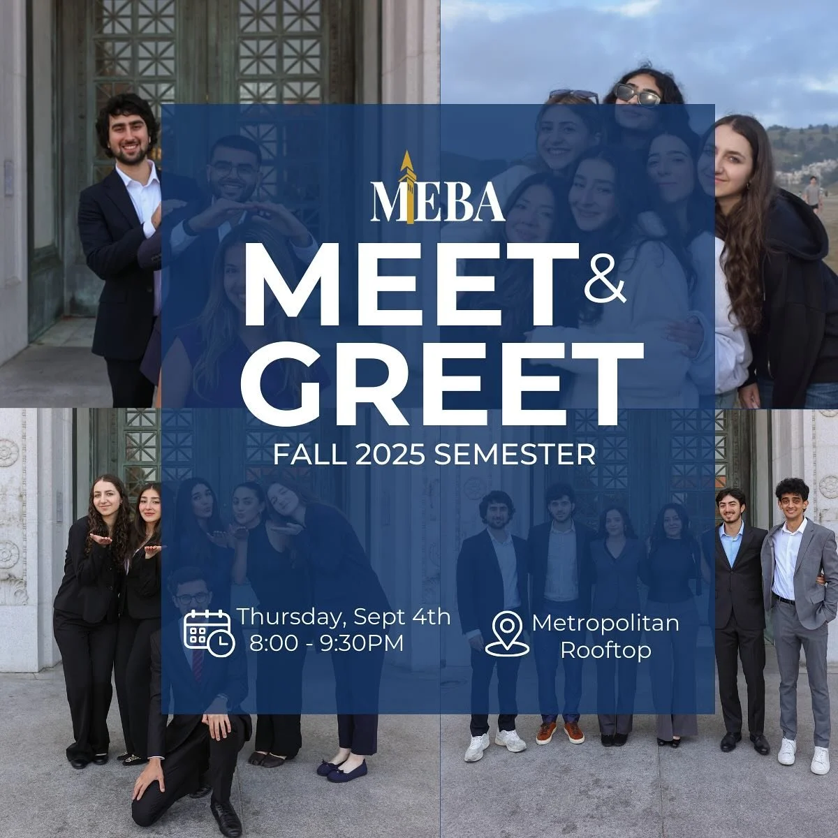 Come socialize with our current members TOMORROW @ The Metropolitan rooftop!! We hope to see you there! 💙