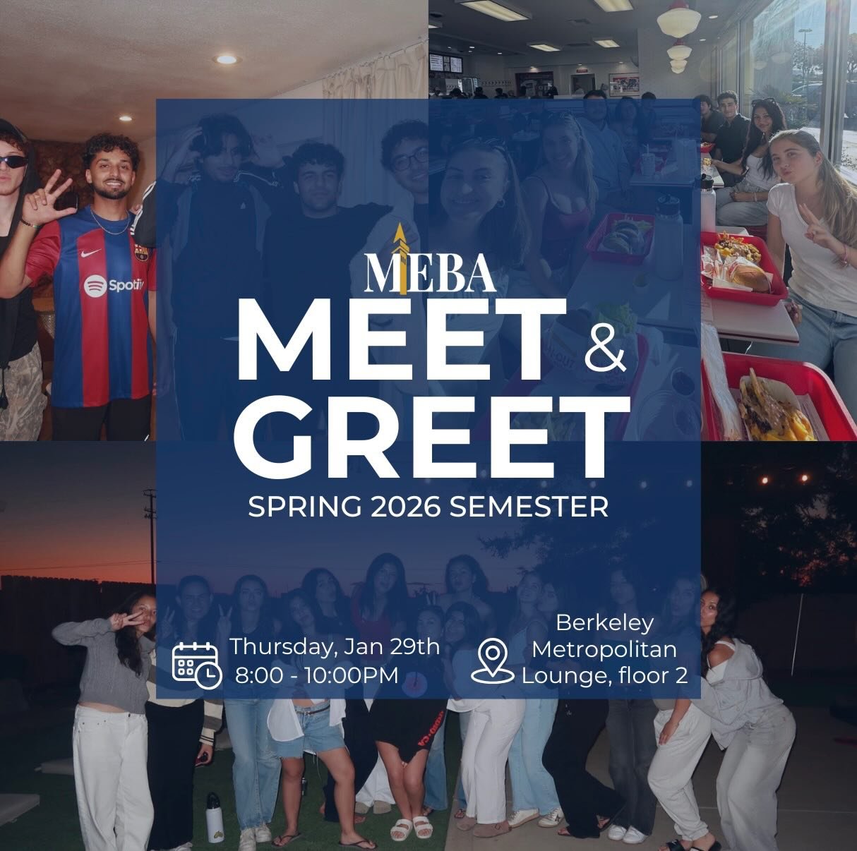 Come socialize with our current members TONIGHT @ The Berkeley Metropolitan Lounge on floor 2!! 

We hope to see you there! 💙
