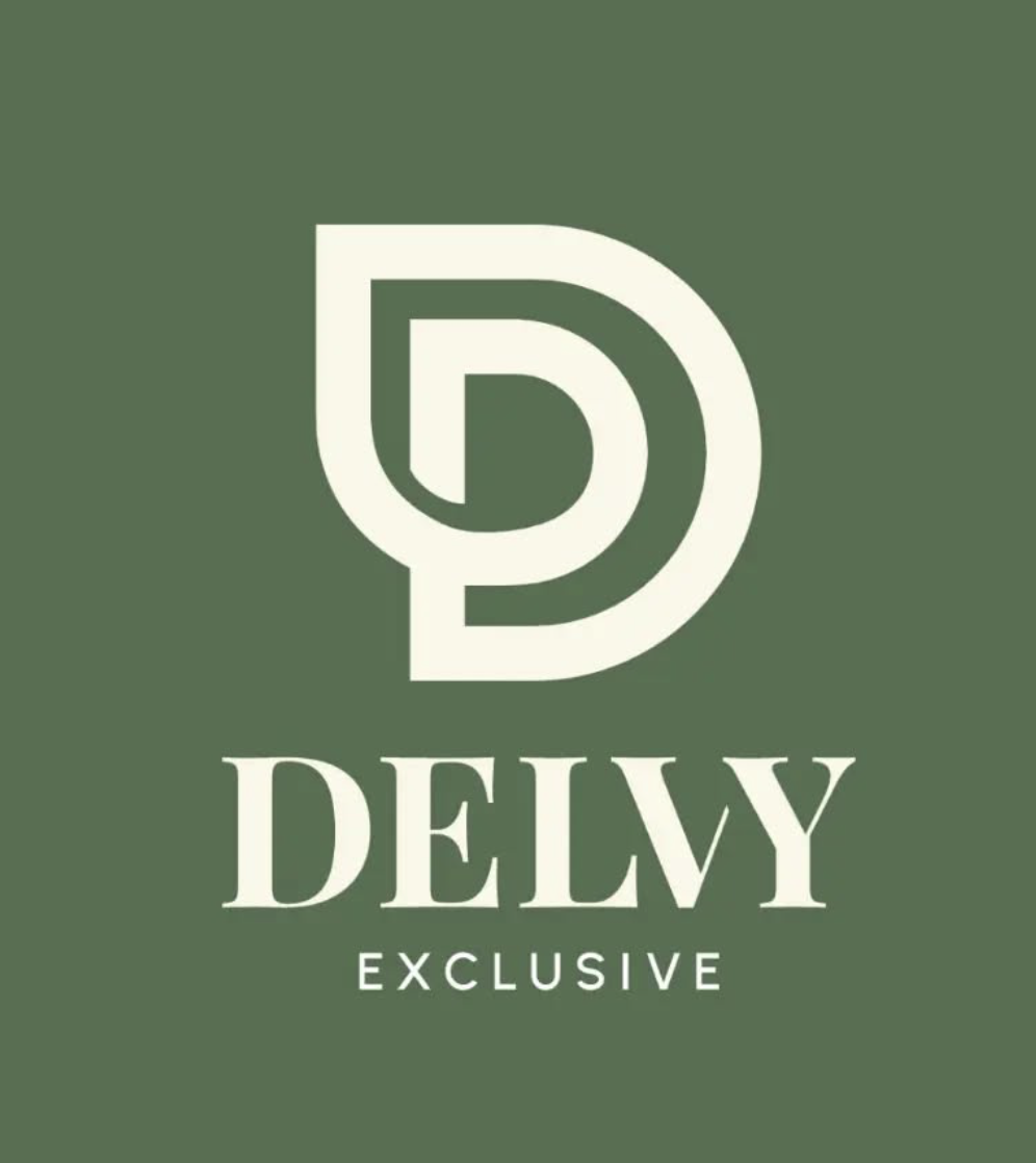 Logo with a stylized 'D' above the text 'Delly Exclusive' on a dark green background.