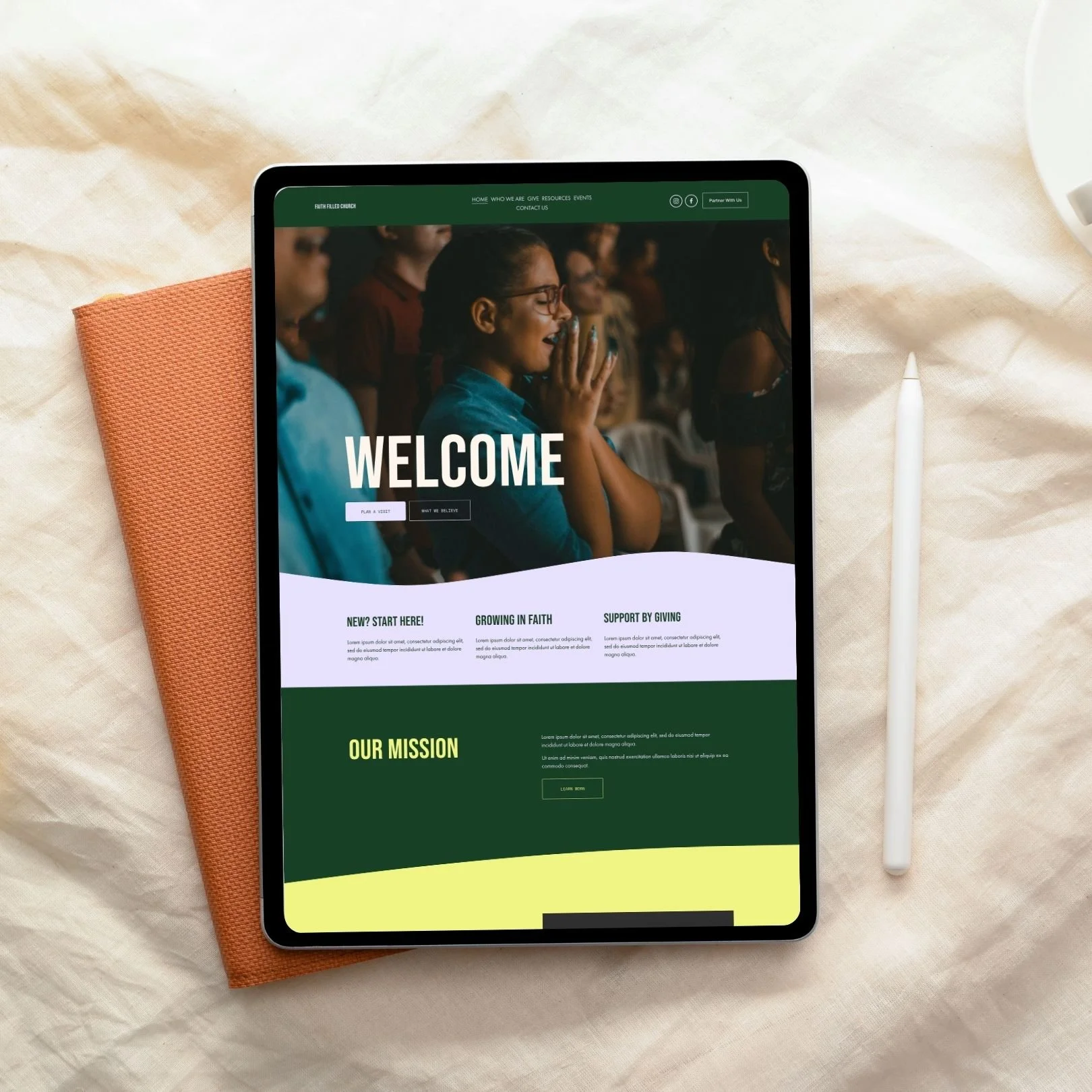 FaithFilled Squarespace Church Website Template — Operational