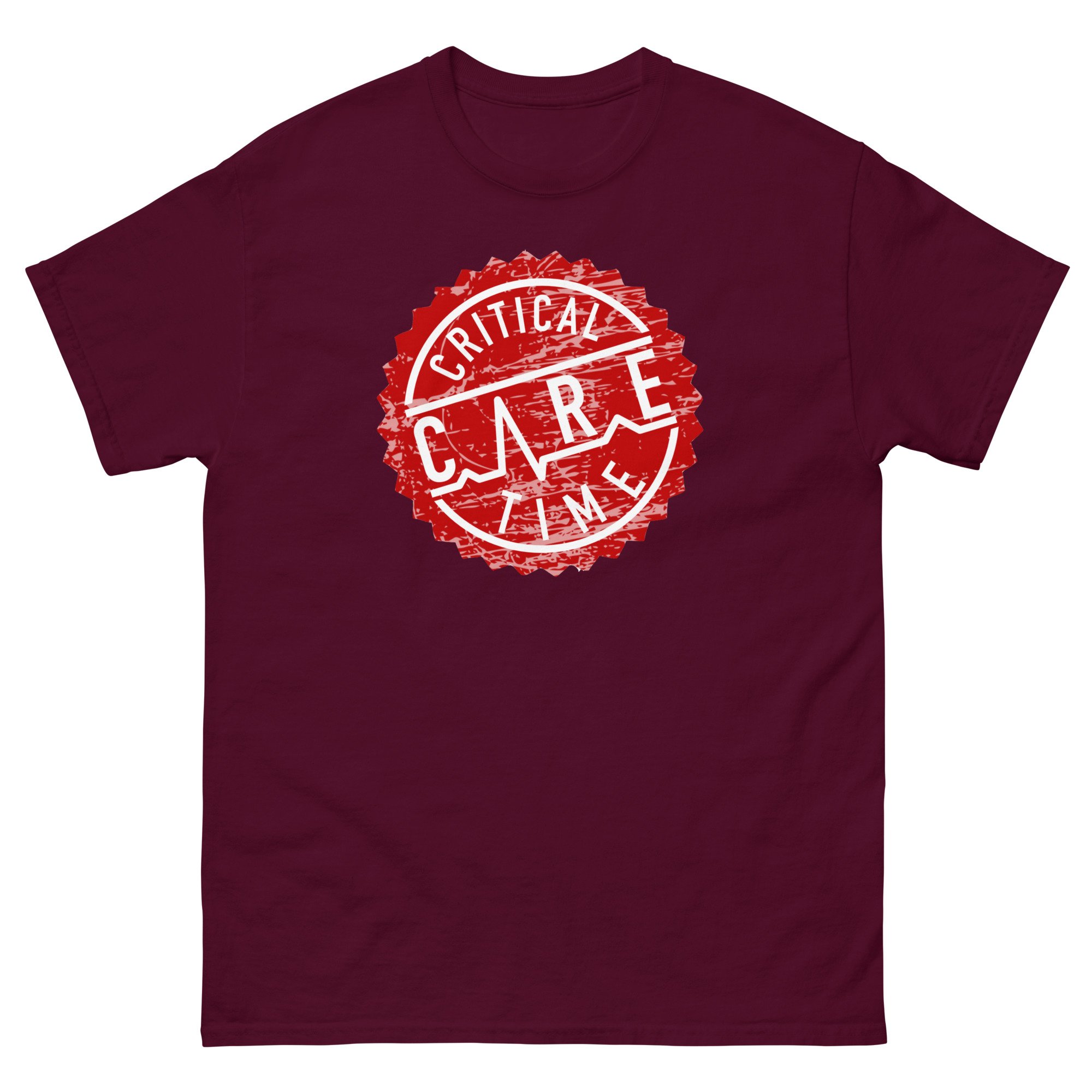 unisex-classic-tee-maroon-front-66d0dde2404a3.jpg