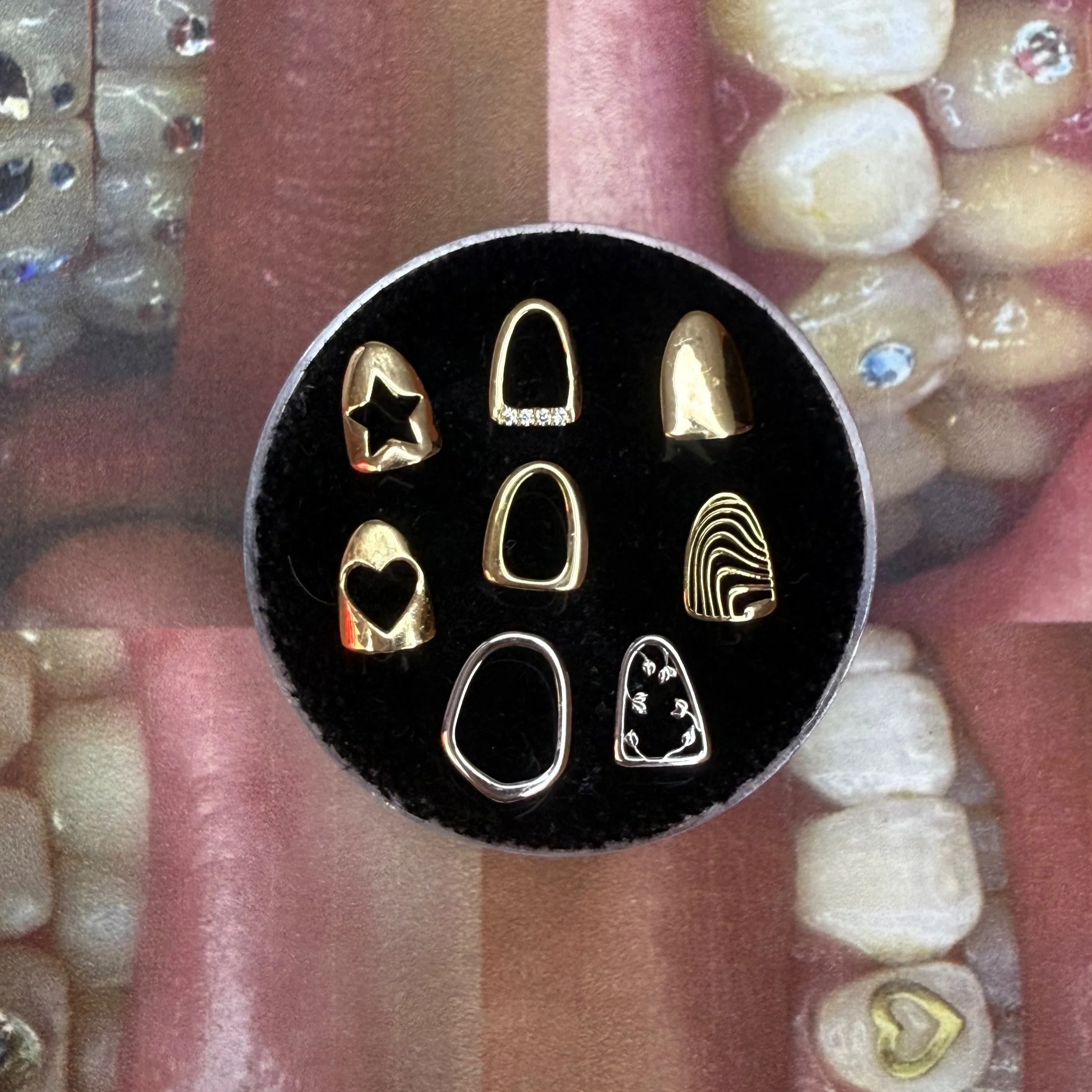 Portland 18k gold tooth gems