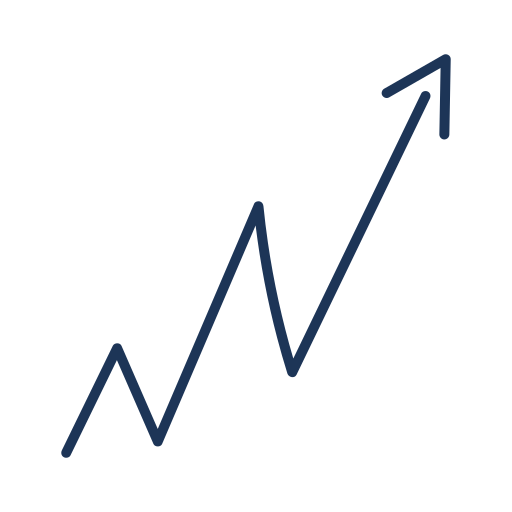 Business growth icon