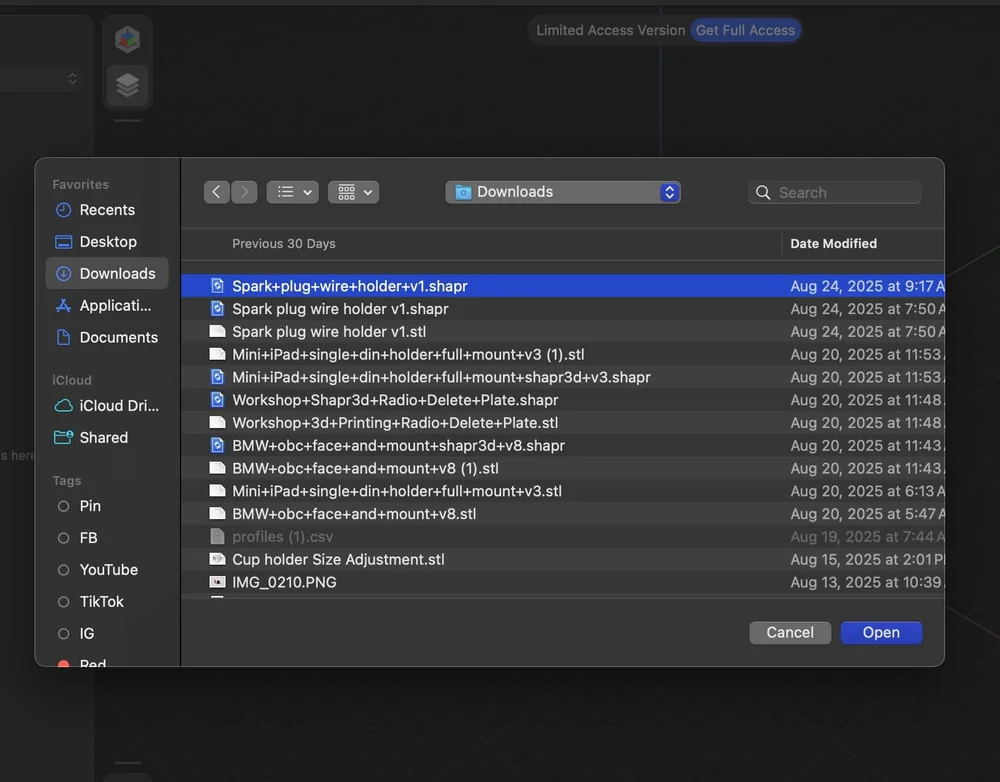Shapr3d Import Car Part Design v1