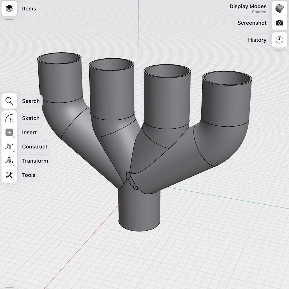 claude fable 5 step cad exhaust manifold