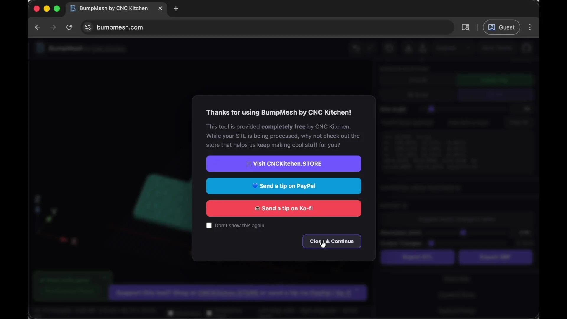 bumpmesh by CNC kitchen support