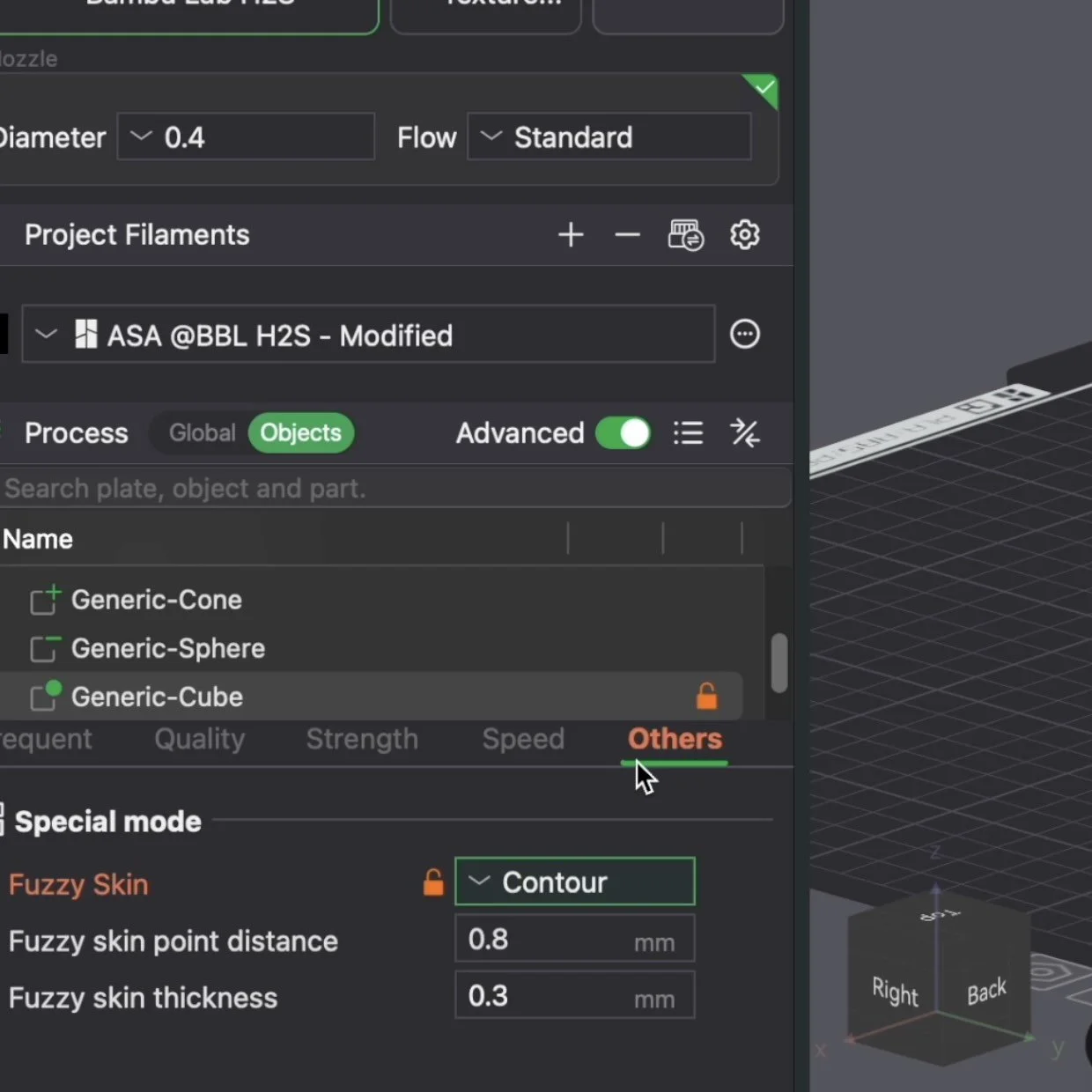 fuzzy skin 3d printed car part