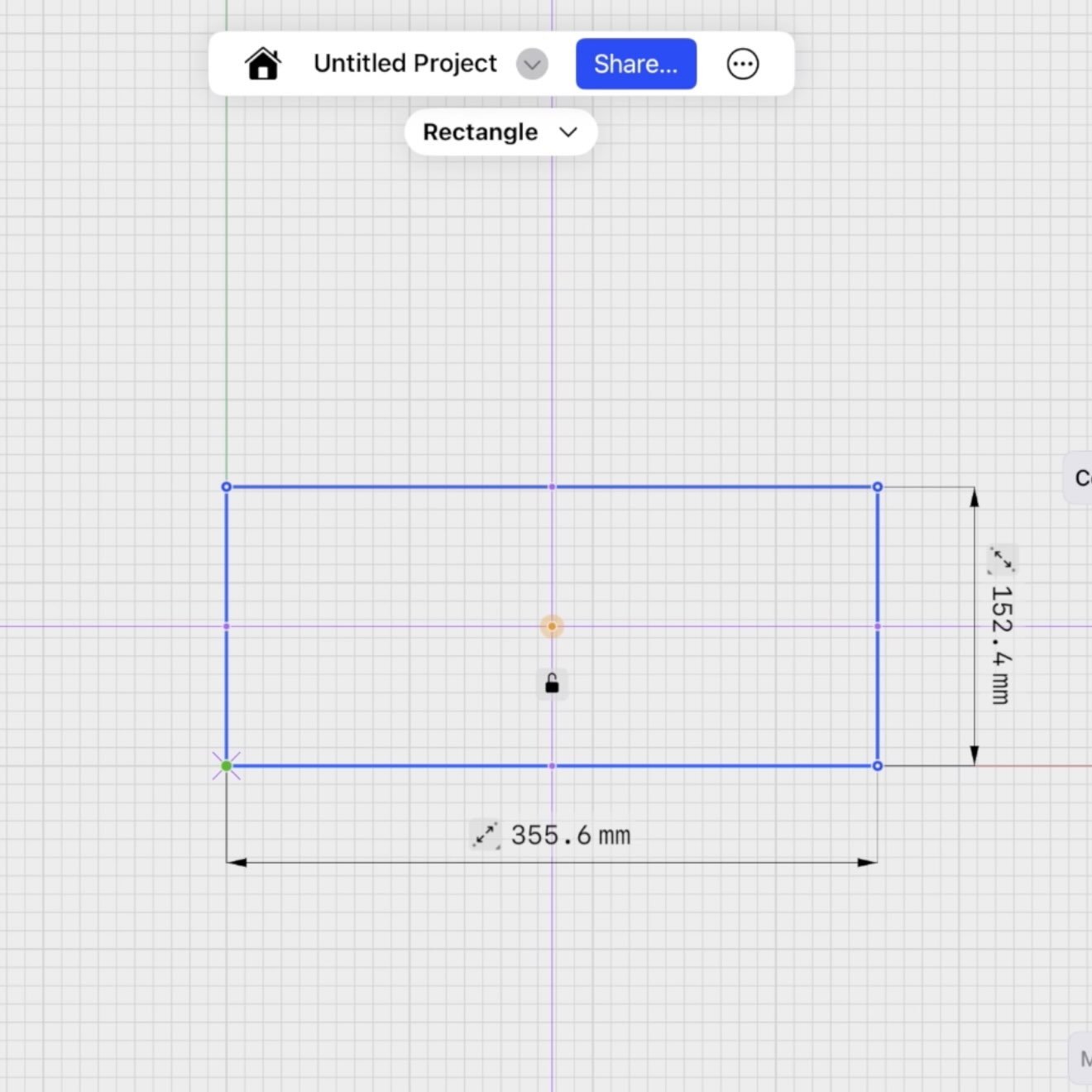 Shapr3d basic relay cover sketch