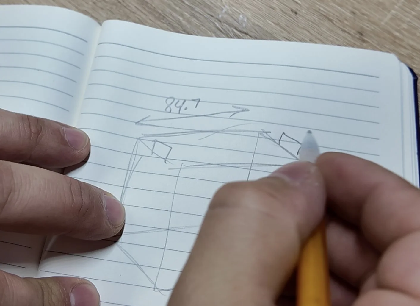 sketching part and measurement for CAD