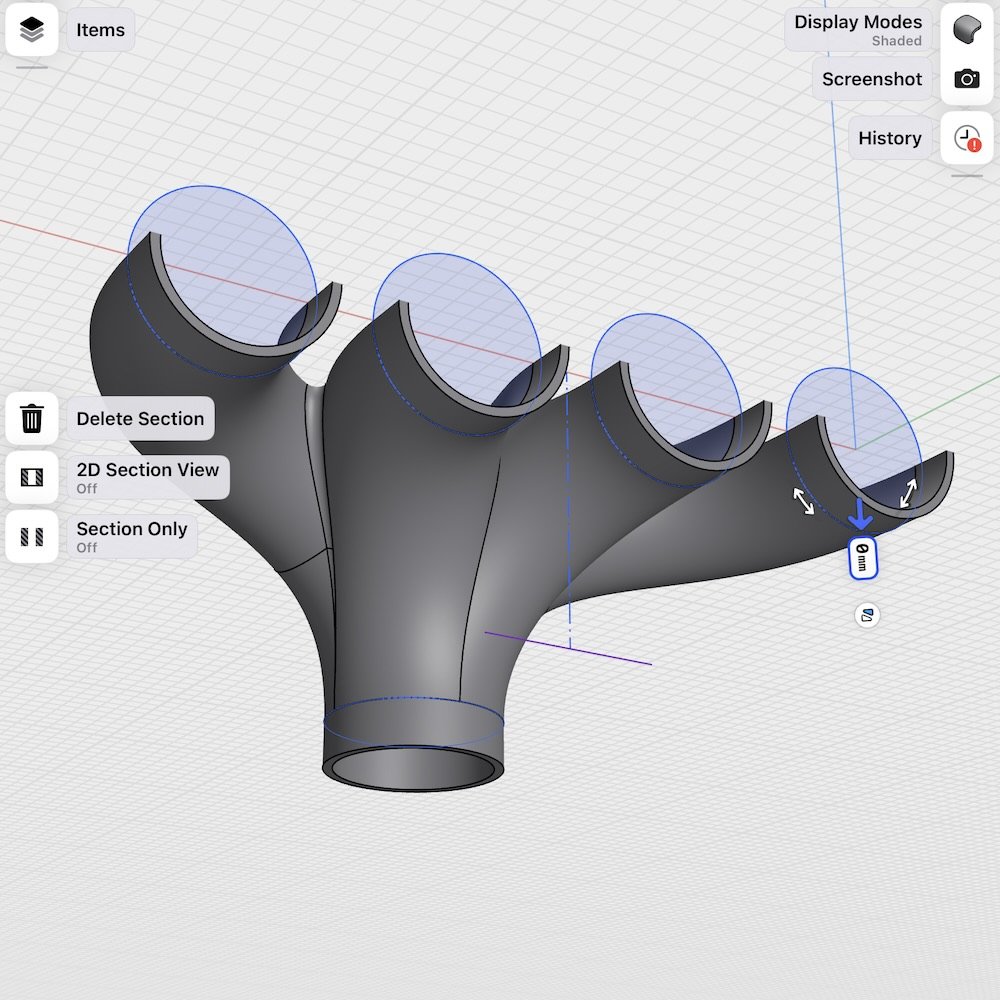 exhaust manifold pipes shapr3D