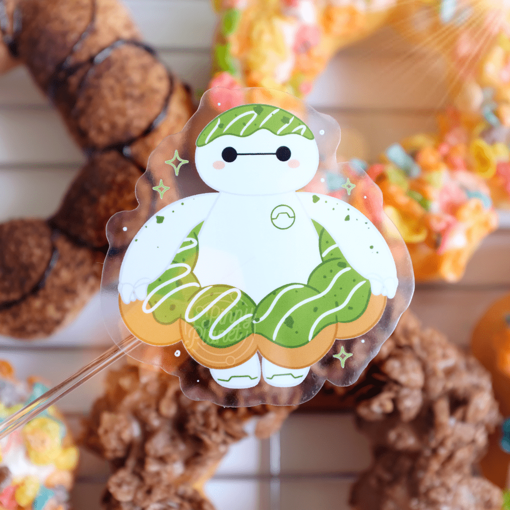 Big Hero 6 Inspired Baymax Mochi Donut Clear Vinyl Sticker