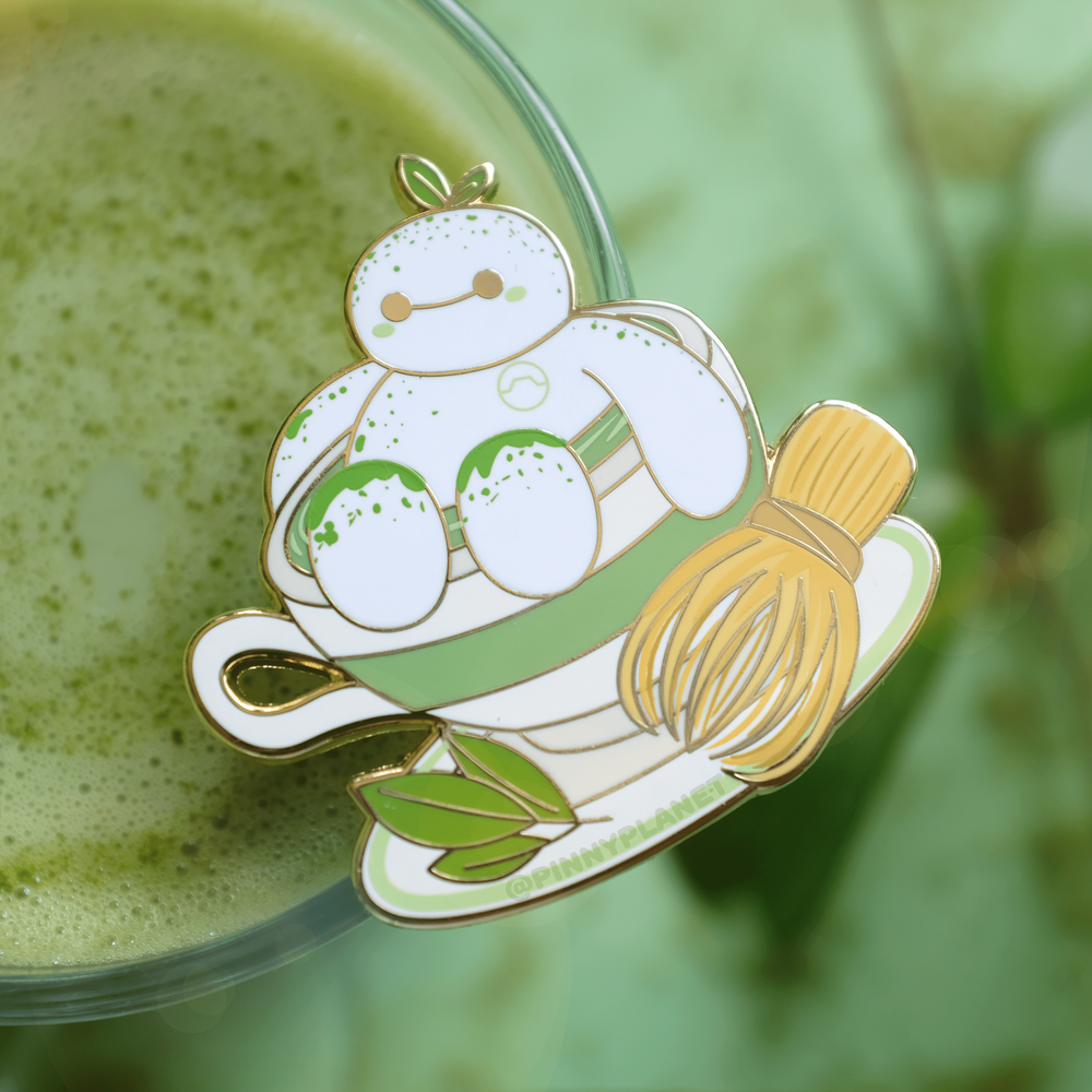 Lucky Cat Cafe: Matcha Latte Pin 🍵 — Pinny Planet