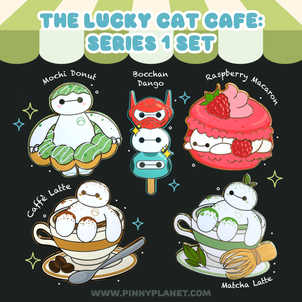 The Lucky Cat Cafe: Series 1 FULL PIN SET — Pinny Planet