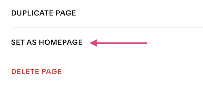 Set as Homepage