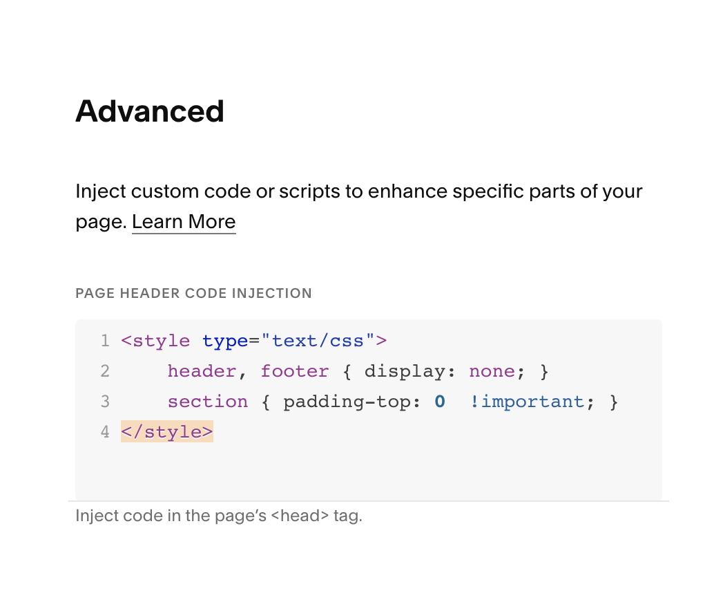 Remove header and footer