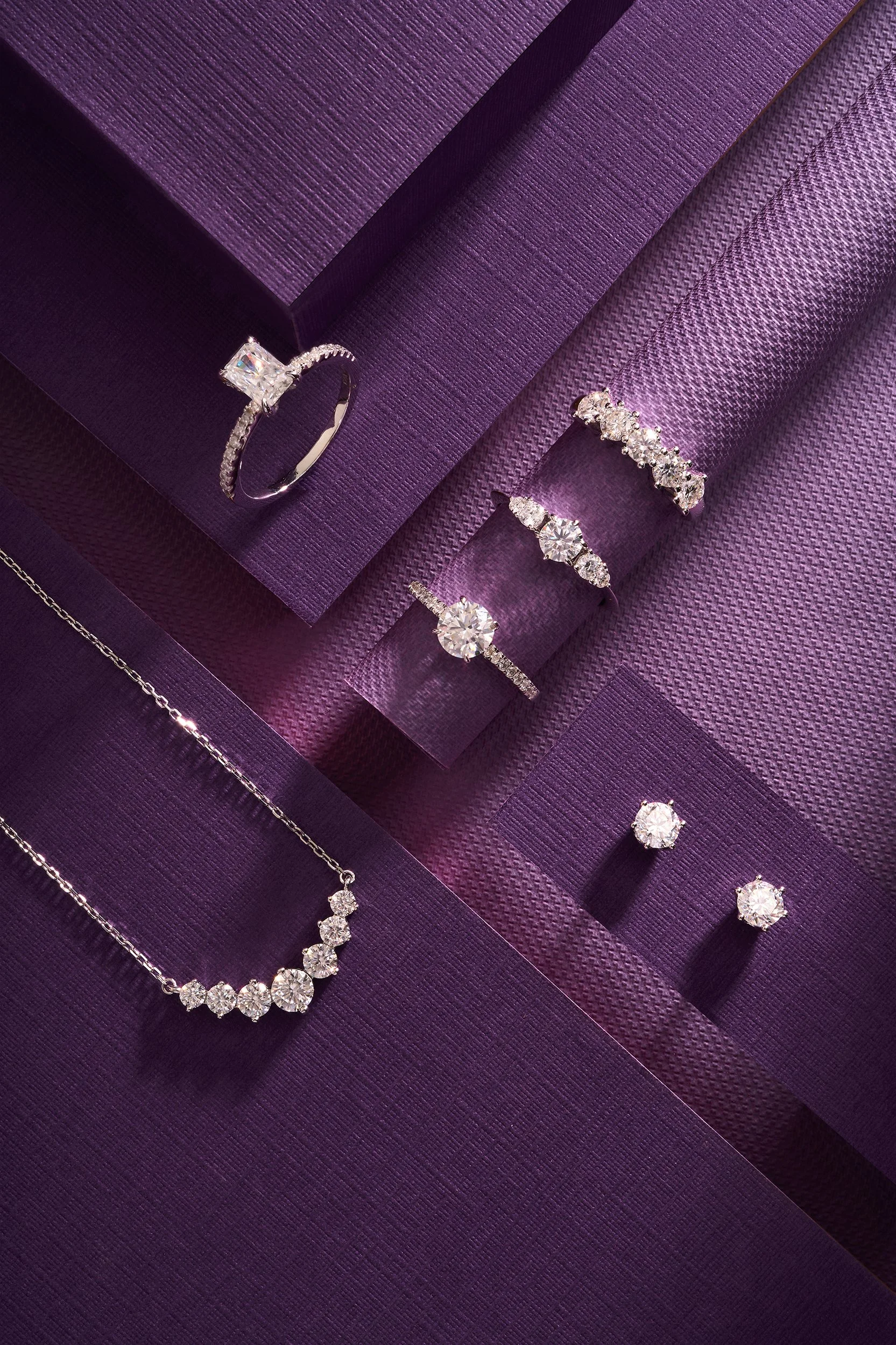 fotografia de joyas, anillo, ambientado, lujoso, colección de diamantes, moissanita, fotografía de producto