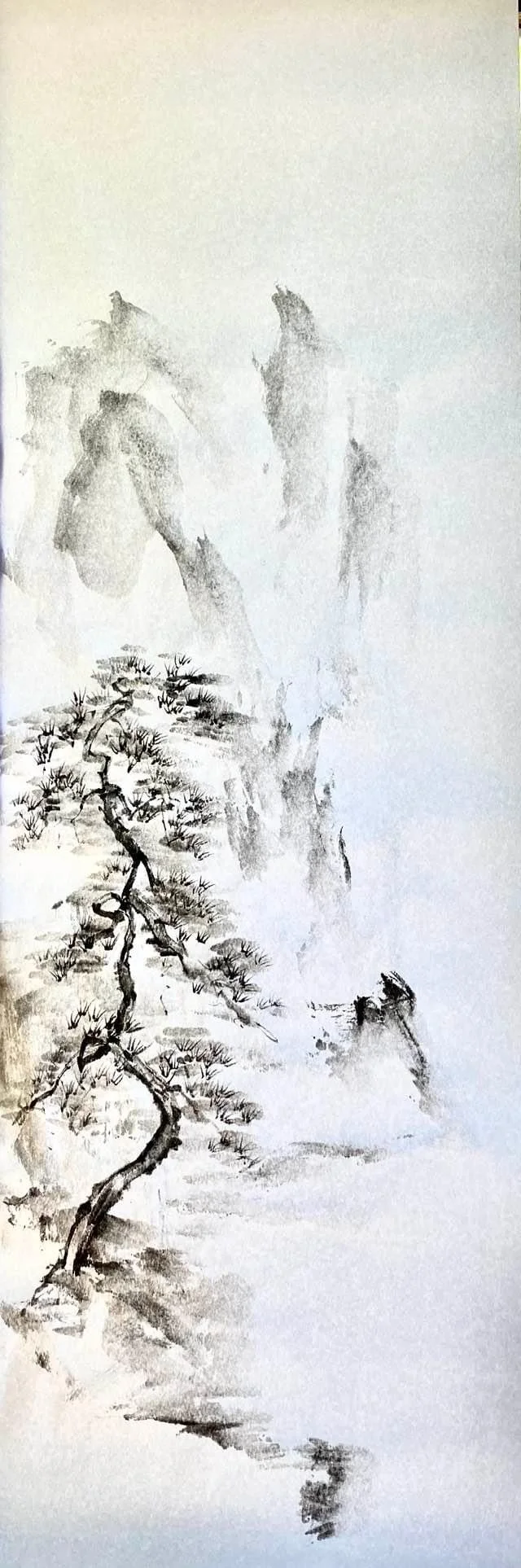 Pine Tree Misty Mountains