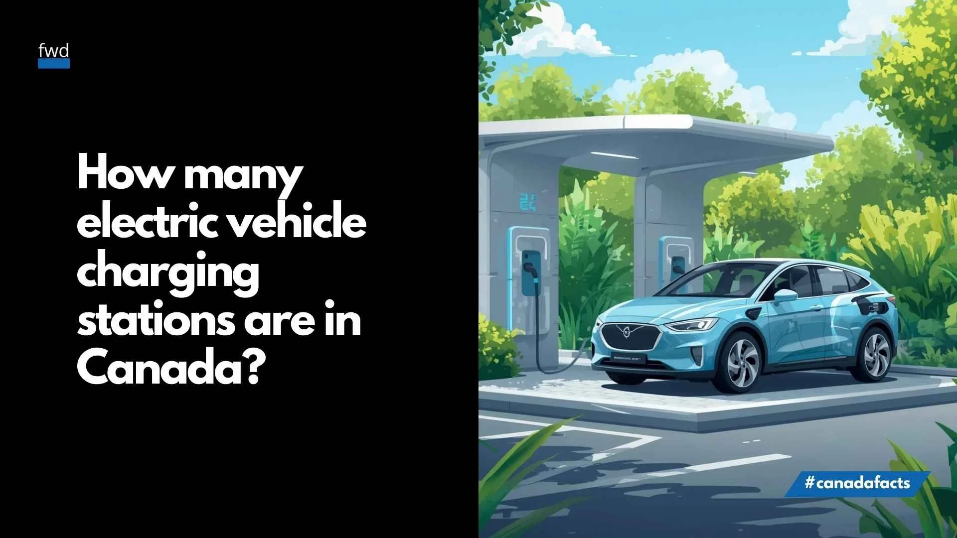 How many electric car charging stations are in Canada?
