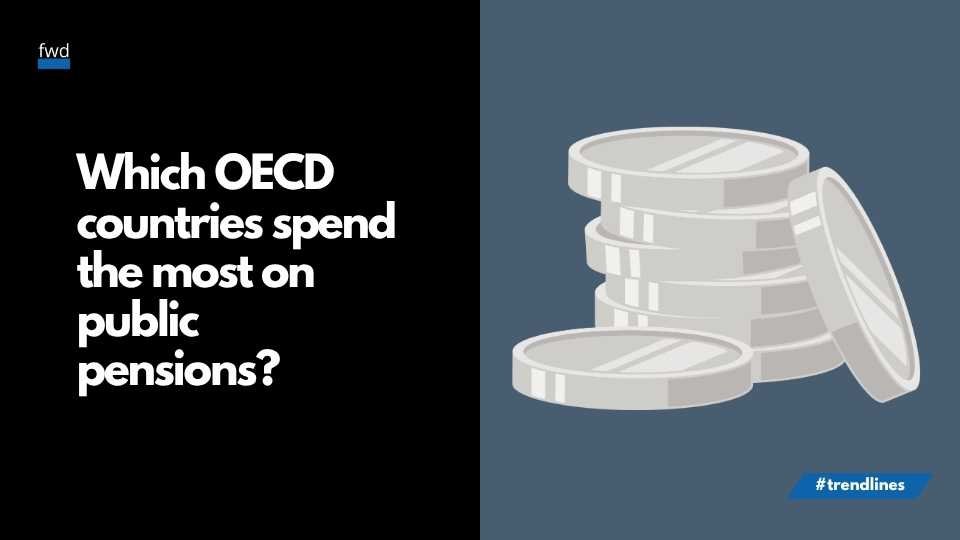 Which OECD countries spend the most on public pensions?