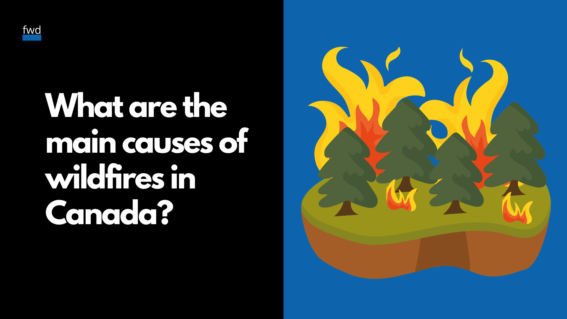 What are the main causes of  wildfires in Canada?
