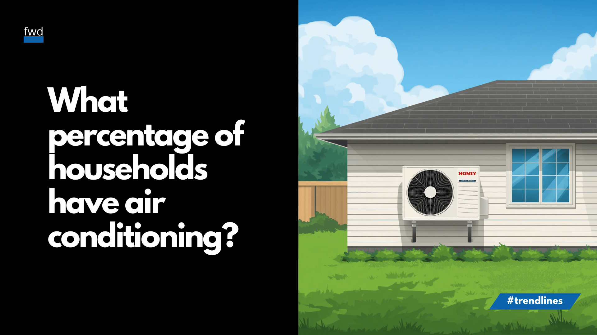 What percentage of households have air conditioning?