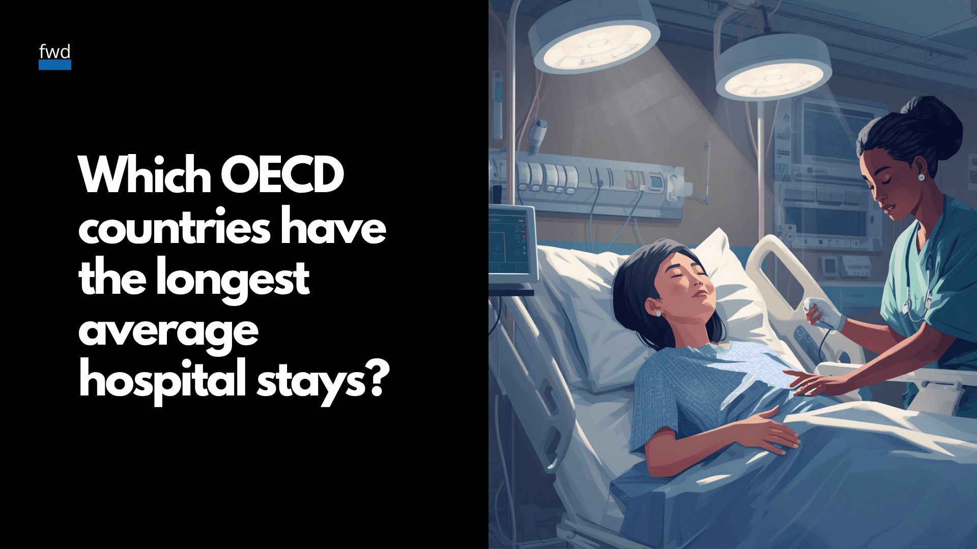 Which OECD countries have the longest average hospital stays?