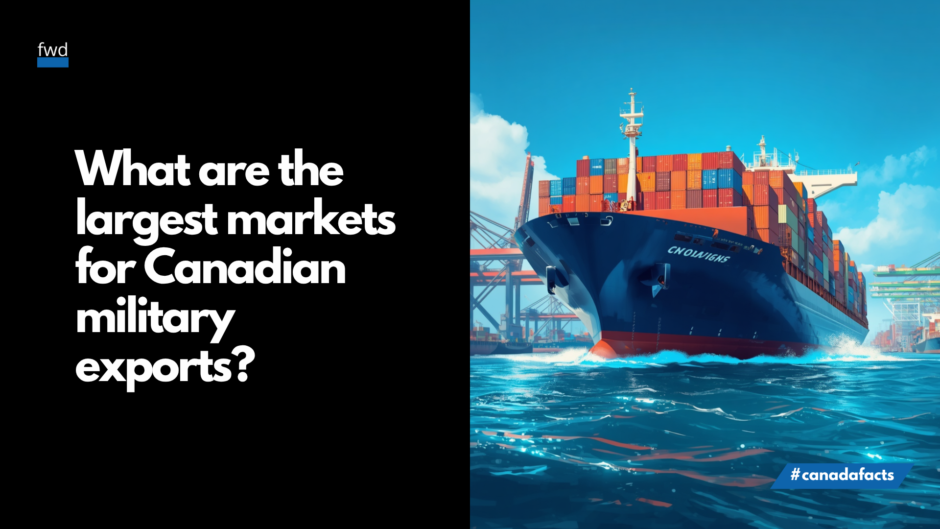 What are the largest markets for Canadian military exports?