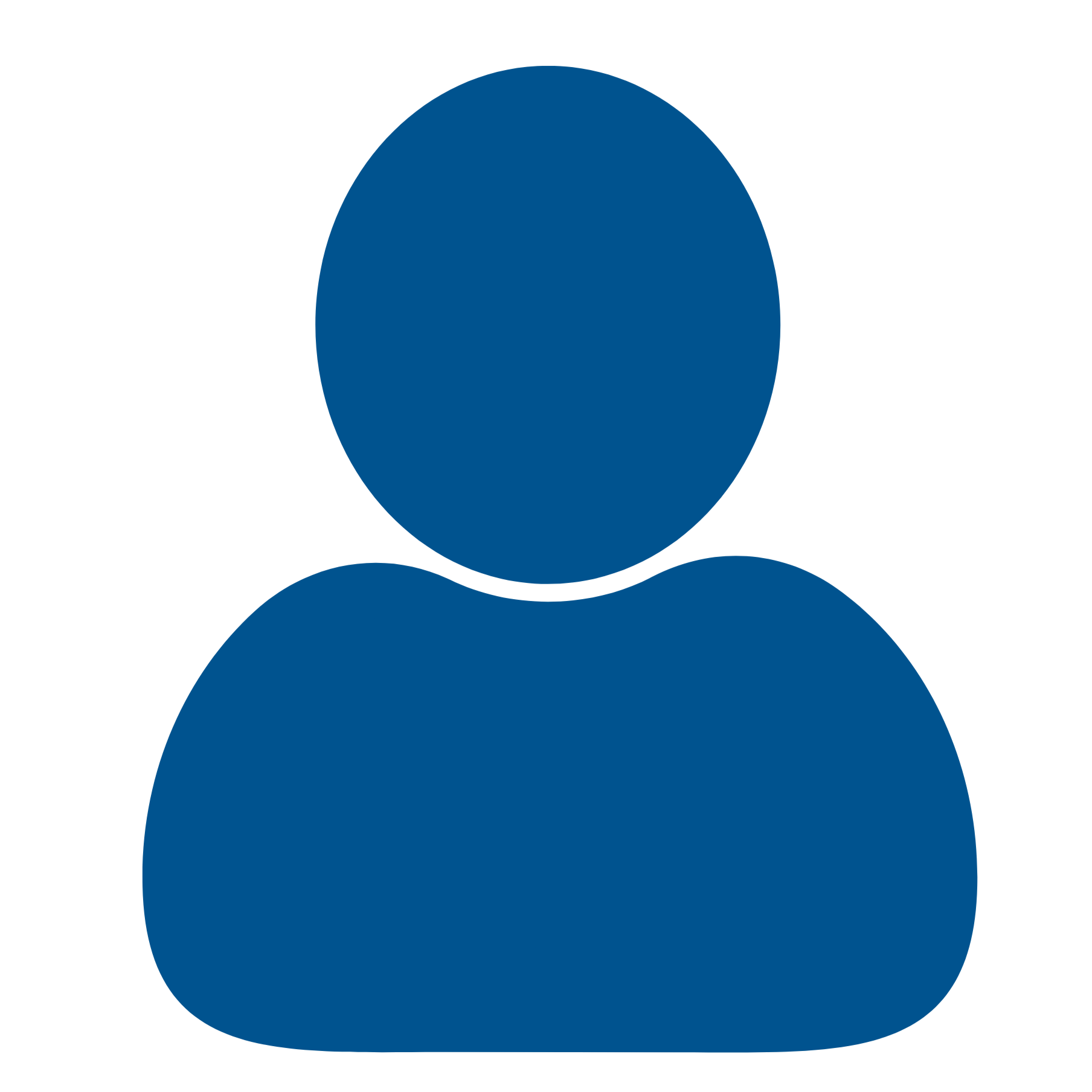 Silhouette of a person in dark blue color on a black background with no distinguishable features.
