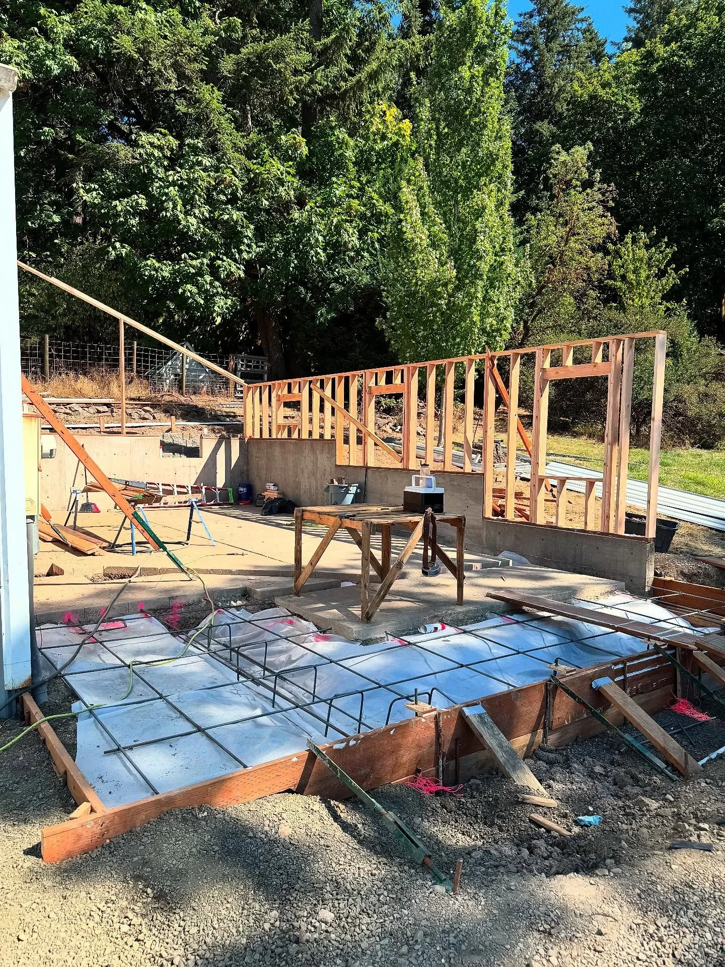 Another Design & Build project! Week 1 progress on a home office & art studio project in north Albany. We’re excited to transforming this existing car port into a beautiful & practical space! #adu #remodel #addition #building #custo