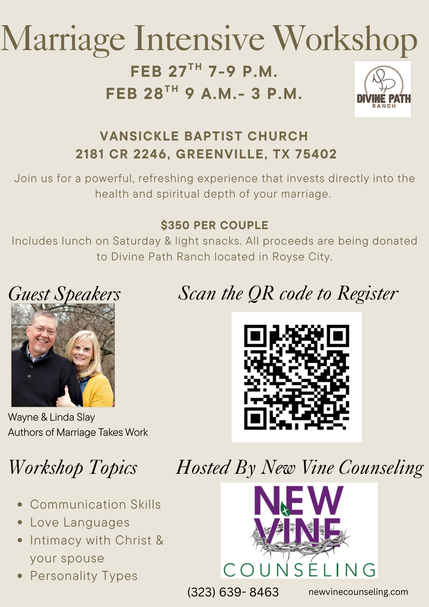 Marriage Intensive Workshop 