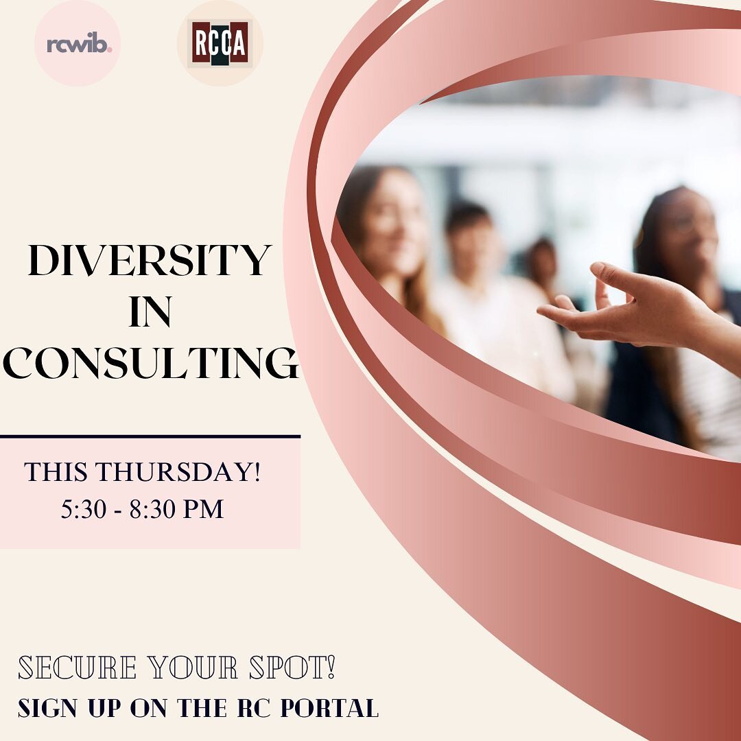 💫Join us for Diversity in Consulting 💫

 This is an event featuring industry representatives from diverse backgrounds and roles. 

The night will begin with a workshop hosted by Accenture, followed by panel of representatives answering questions ab