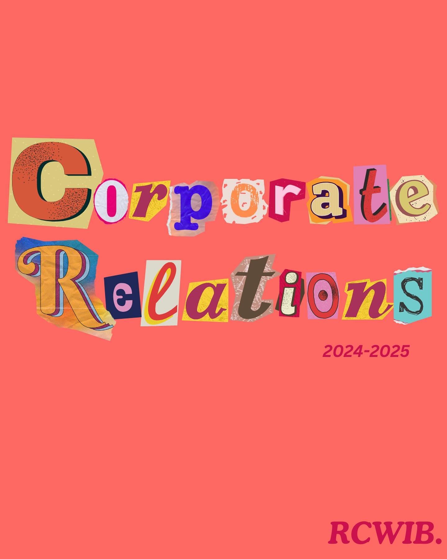 CR, it&rsquo;s nice to meet you 🤗. Meet our 2024-2025 Corporate Relations team! ✨