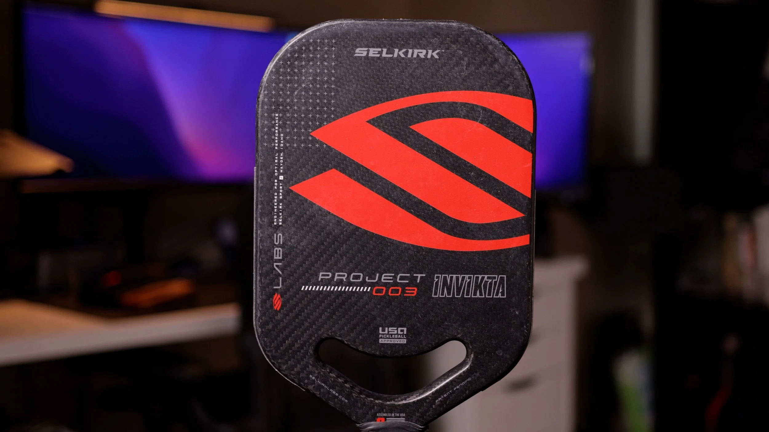 Selkirk Labs Project 003 Invikta pickleball paddle with carbon fiber face